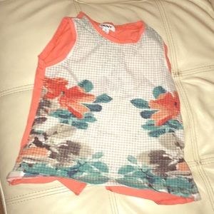 An orange floral shirt for you kids.